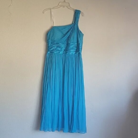 MAGGY LONDON sleeves maxi dress size 12 color blue - Picture 1 of 8